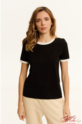 Футболка жіноча з бавовни з кантом Luna L031 Tessa